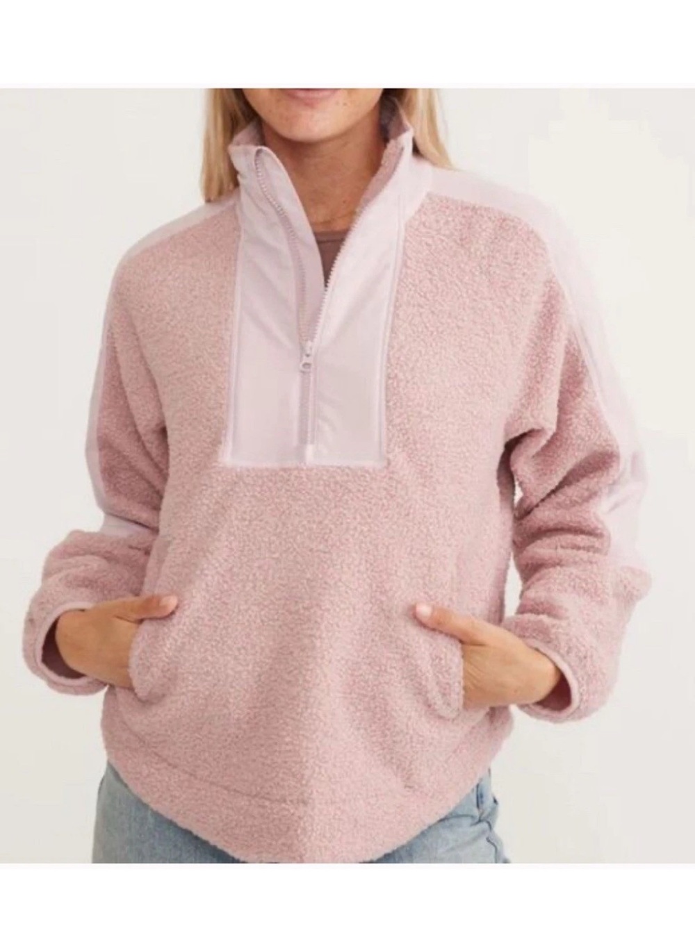 Marine Layer Lilac Park Sherpa Pullover size Small